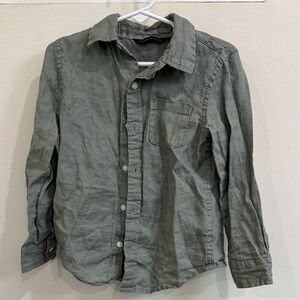 Janie and Jack Olive Green Shirt